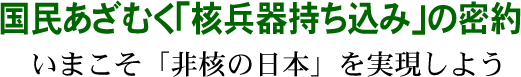 Dr.小池の国会奮戦記／国民あざむく「核兵器持ち込み」の密約／いまこそ「非核の日本」を実現しよう